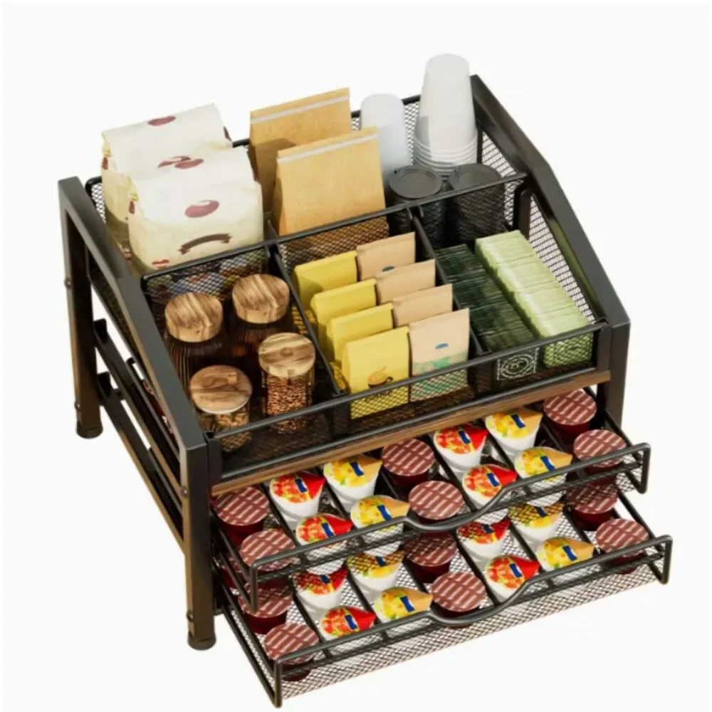 Coffee Pod Space Saver 2 Drawers Organizer Very Sturdy Well Made NEW unopened